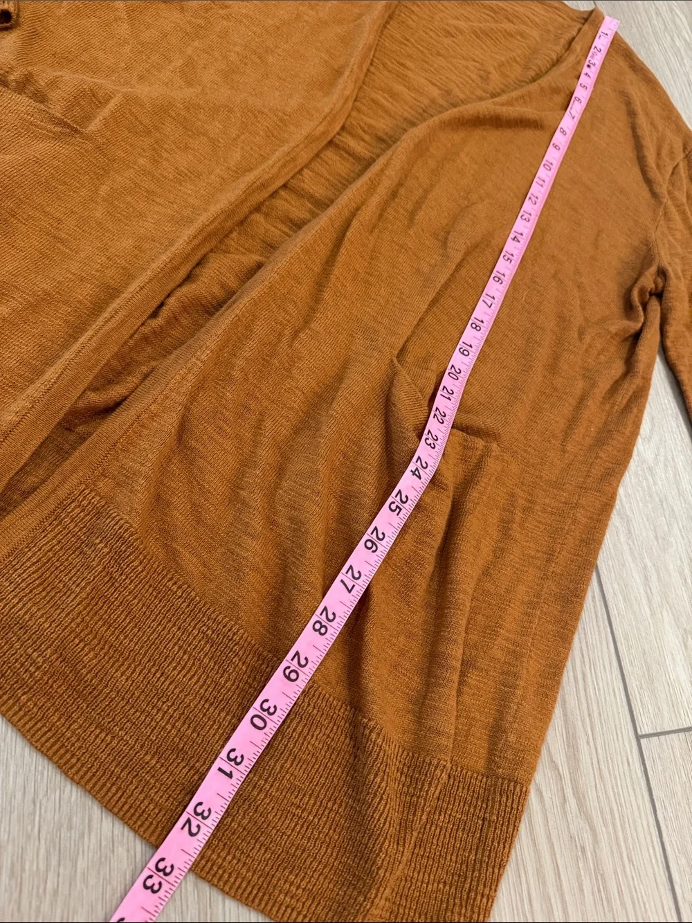 Madewell Burnt Orange Longline Cardigan Sweater Sz M Fall Academia